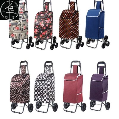 923176 Portable folding shopping cart trolley shopping bag
