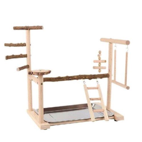 LXAF Budgies Cage Toy Ladder Stand Swing Set Parrots Swing