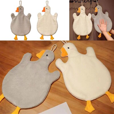 Kitchen Towel Cartoon Duck Goose Can Hang Household Bathroom