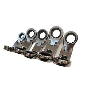 5pc Flex-Stubby Ratcheting Combination Wrench 12 Point