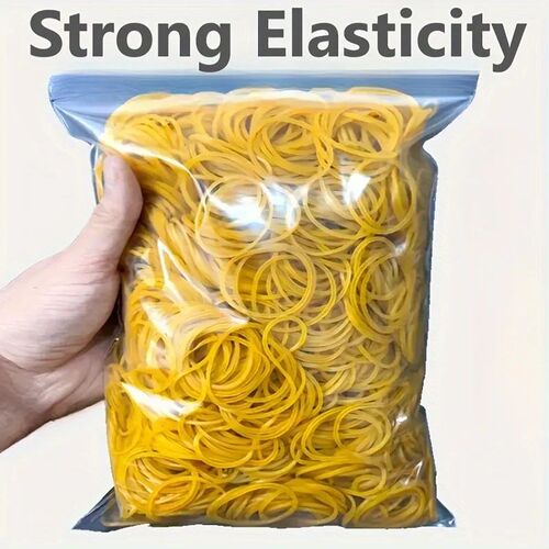 High elastic yellow rubber band - set of 200/500 pieces