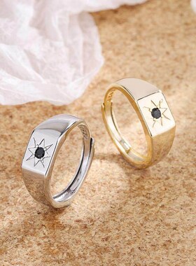 -01660 Eight-pointed star sun blue diamond ring female tempe