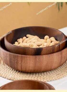 LDHL Wooden Salad Bowl Round Dessert Displays Serving Trays