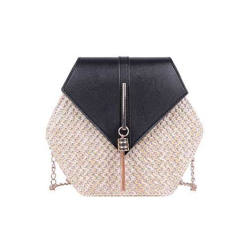 Ins New Womens Bag New Fashion Straw Tassel Chain Bag All-m