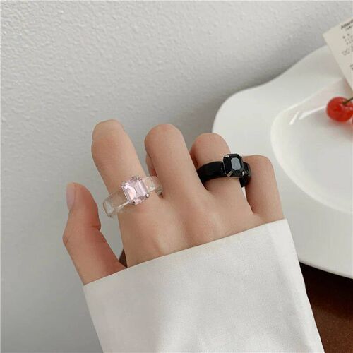 Fashion Luxury Irregular Geometric Transparent Colorful Crys