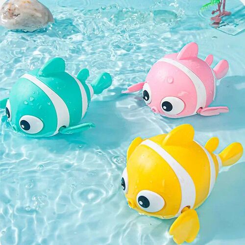 Baby Bath Toys Cute Swimming Fish Cartoon Animal Floating Wi
