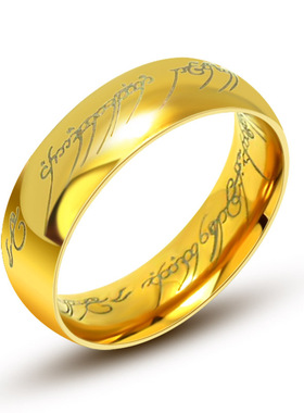 Black personality ring Sanskrit ring couple ring titanium st