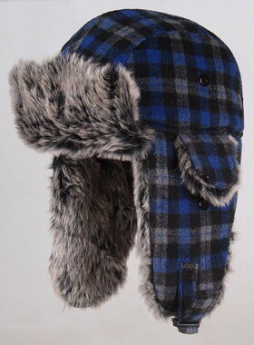 Winter Thickened and Furred Lei Feng Cap Outdoor Riding Wind