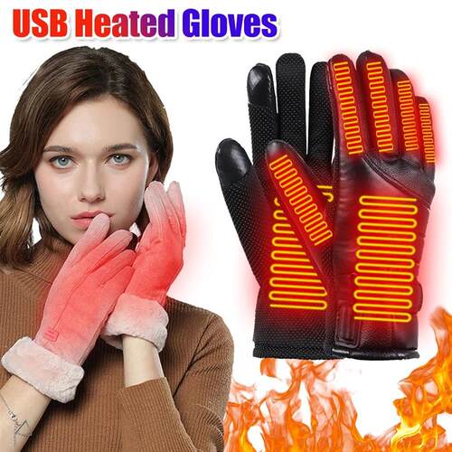 Electric Heating Gloves Men Women USB plug-in Electric Heate