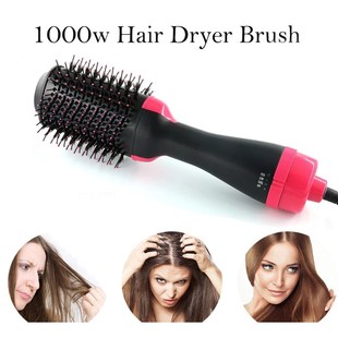 1000W Hair Dryer Brush 2 In1 负离子蓬蓬卷直发梳子热风吹风机