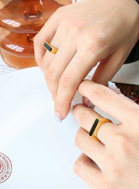 French retro exaggerated geometric shape drop glue element t