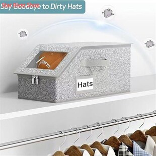 Foldable Zipper Baseball Cap Storage Box Non-woven Dustproof