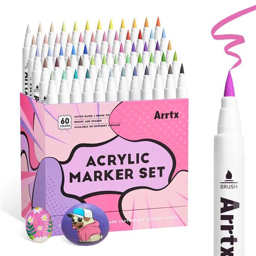 Arrtx Acrylic Paint Pens, Extra Fine Tip Acrylic Paint Marke