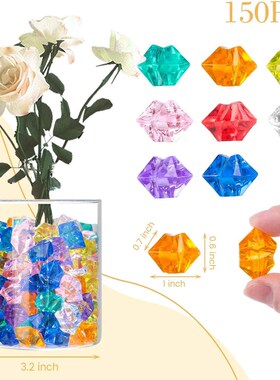 Acrylic Ice Rocks Glass Beads Vases Fake Diamonds Plastic