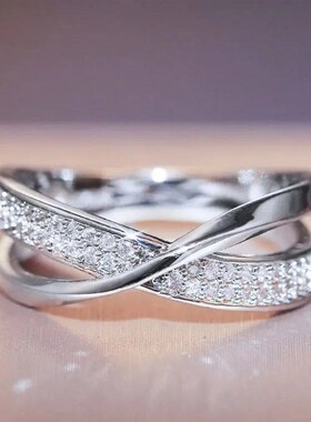 Newest Fresh Stainless Steel Two Tone X Shape Cross Ring for