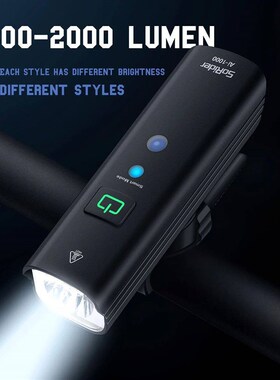 SoRider Bicycle Bike Light BR 2000 AI 1200 Lumens Lumen High
