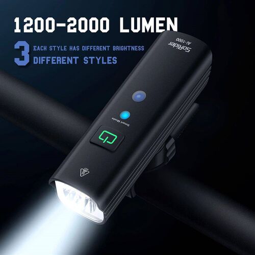 SoRider Bicycle Bike Light BR 2000 AI 1200 Lumens Lumen High