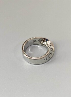 Creative Twisted Number Rings for Men and Women Silver Color