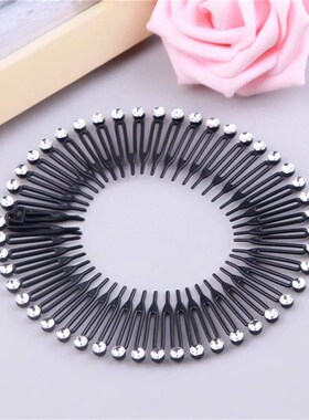 Fashion Elastic Flexible Comb Headband Luxury Rhinestone Hea