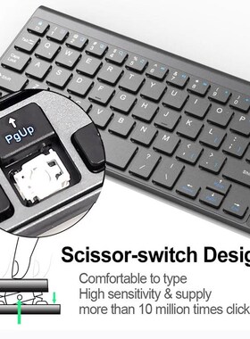 Slim 2.4G Wireless Keyboard with Touchpad Mouse Number Numer