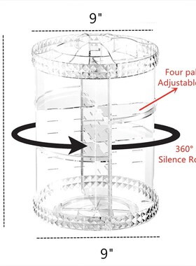 Rotating Makeup Organizer Spinning Skincare Storage Carousel