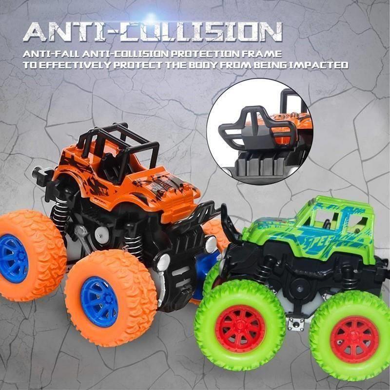 Hot Toys Car Monster Truck Four-wheel Drve Vehcle Stunt Du - 实物图