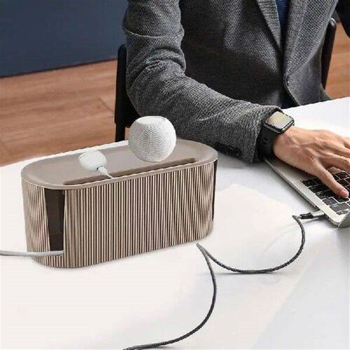 Stripe Wire Cable Storage Case Dustproof Organizer Box