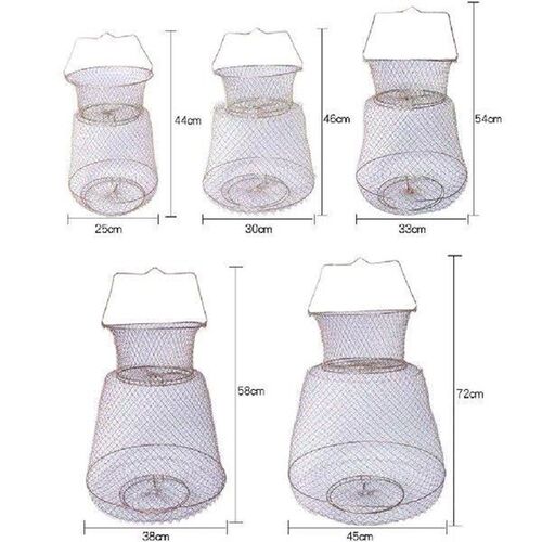 Lobster Mesh Fishing Net Prawn Crab Cage Folding Trap Net