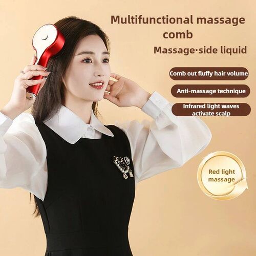Portable Electric Massage Comb 3 Modes Red Light Laser Comb
