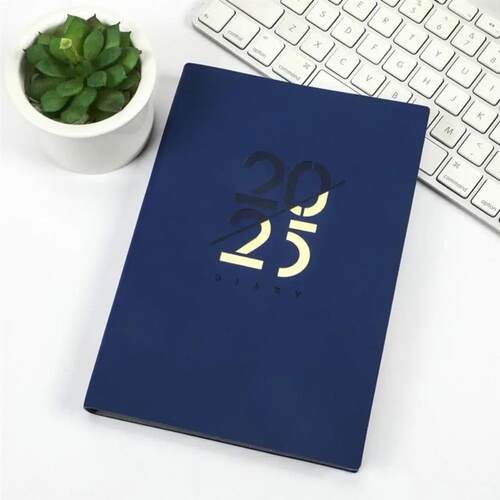 2025 Portable Agenda Book English Calendar Book A5 PU Notepa