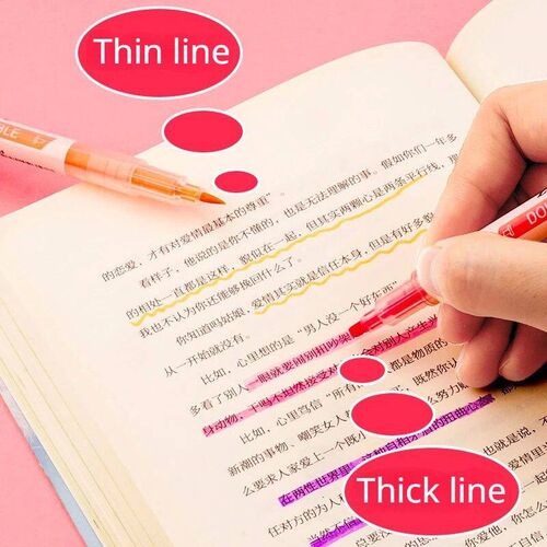 3/6pcs Double colored Highlighter Pen Marker Pens Fluorescen