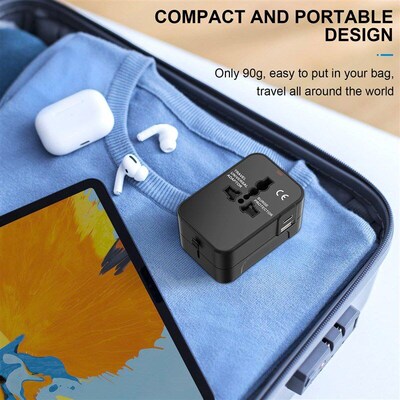 Universal Travel Adapter, International All-in-One Travel Pl