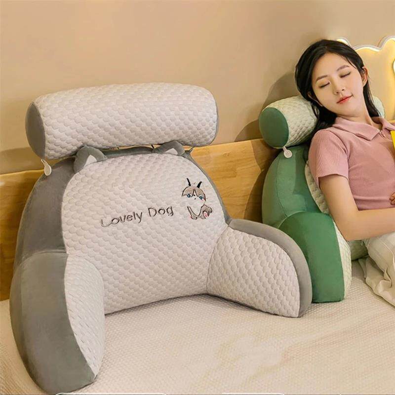 Sofa Throw Pillows Triangular Reading Pillow Bedside Soft La图片