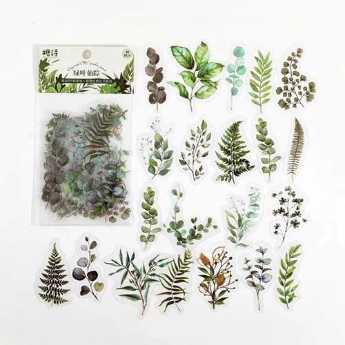40 Pieces /Pack Colorful Summer Flower and Plants Diary DIY