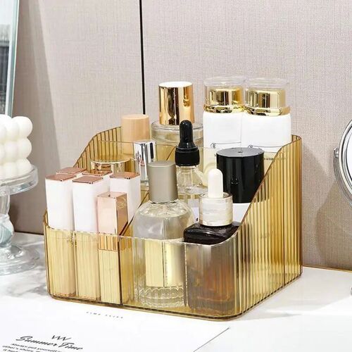 Plastic Makeup Bathroom Storage Box Cosmetic Organizer Deskt