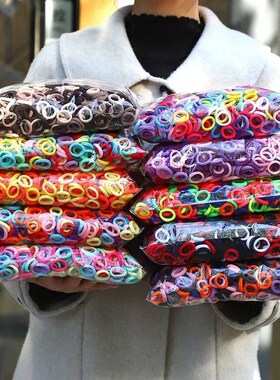 50Pcs/bag Colorful Basic Nylon Ealstic Hair Ties for Girls t