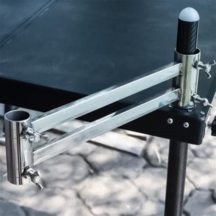 新款钓台配件炮台腿式加厚架抗风伞架不锈钢二合一支架鱼护架