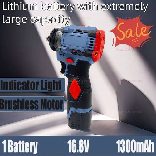 16.8V 2 in 1 Cordless Electric Screwdriver Drill Brushless M