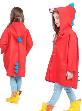 Cute Dinosaur Kids Raincoat Waterproof Children Rain Jacket