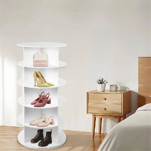 Shoe Rotating Organizer 5-Tier Rotating Shoe Storage Shelf