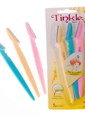 3pcs facial eyebrow razor trimmer shaper shaver blade knife