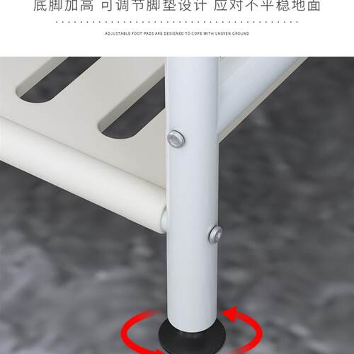 Kitchen storage rack bathroom Shelf Trolley iron shelves跨境