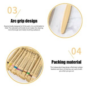 Bamboo Toothbrushes 100Pcs Eco Friendly Resuable Toothbrush