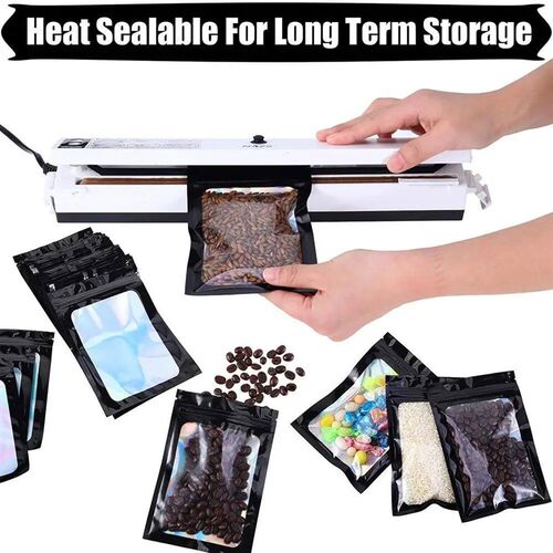 100PCS Laser Thicken Plastic Aluminum Foil Ziper Lock Packag
