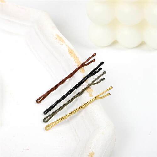 Single-bar hairpin with steel wire for womens hairstyle cli
