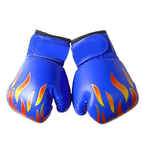 Kids Children Boxing Gloves Professional Flame Mesh Breathab
