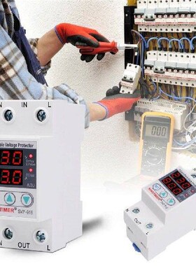 80A 220V Adjustable Voltage Protector Dual Display Limit