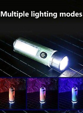 Mini LED Flashlight USB Rechargeable Torch Strong Magnetic