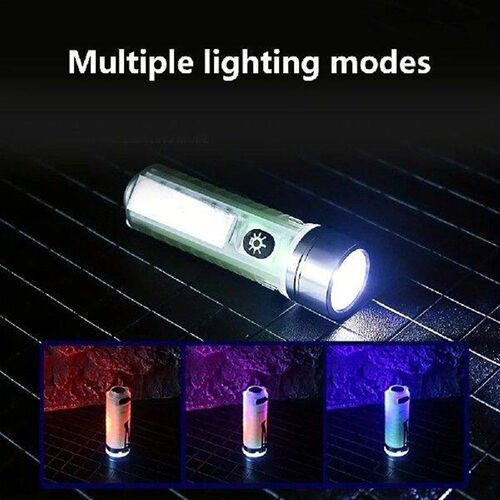 Mini LED Flashlight USB Rechargeable Torch Strong Magnetic