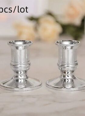 Party Wedding Home Pillar Silver Stand Candlestick Decoratio